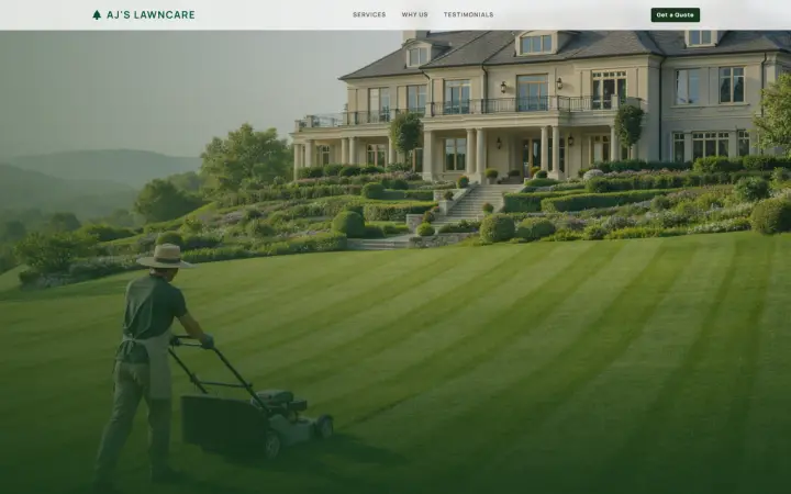 AJS Lawn Care project screenshot