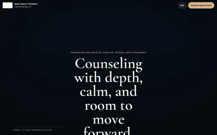 Rise Family Therapy project screenshot