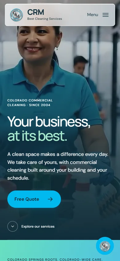 Mobile website preview: CRM Best Cleaning Services
