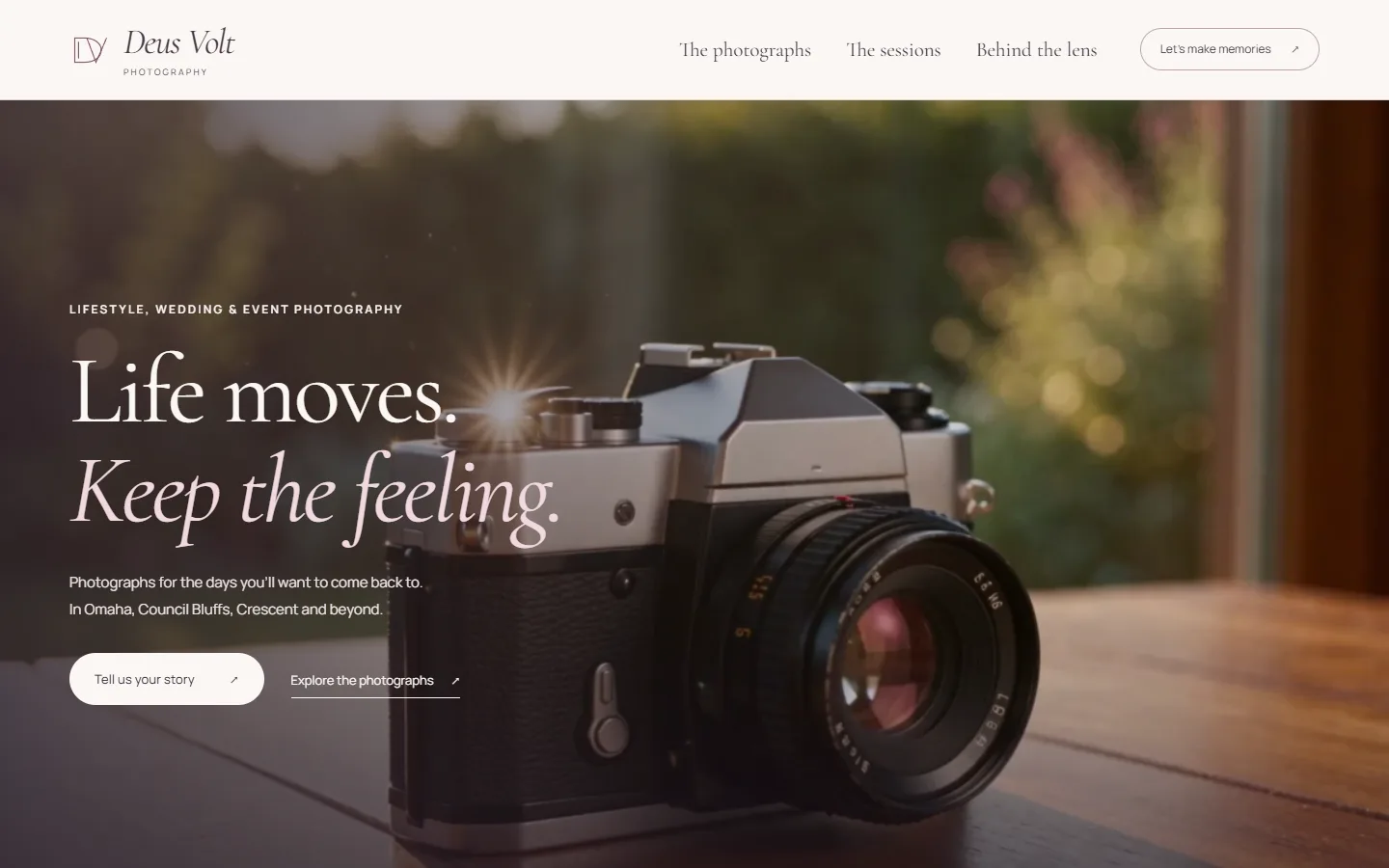 Website preview: Deus Volt Photography